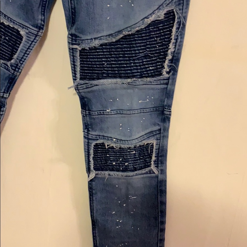 PACSUN stacked skinny blue jeans size 30x32. - Picture 3 of 10
